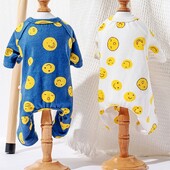 Madingi šunų kombinezonai mažiems šunims Žieminiai šilti šunų drabužiai Minkšti šuniukų pižamos Mieli animaciniai filmukai naminių kačių kombinezonai Čihuahua drabužiai