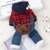 1vnt Cozy Pet Jumpsuit – paminkštintas šunų paltas rudeniui ir žiemai – šilti, minkšti ir patogūs augintinio drabužiai mažiems ir dideliems