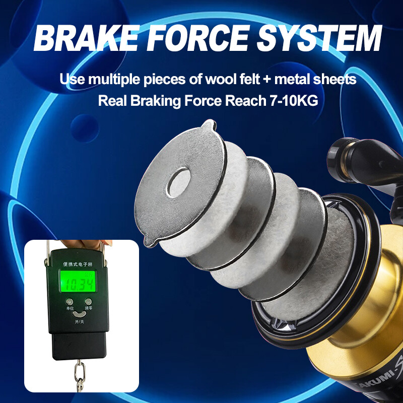 Mavllos TAKUMI karpių žvejybos ritė su traukos galia 10 kg greičio santykis 5,2:1 5+1 guoliai sūraus vandens ešerių upėtakių sukimo ritė