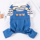 Mažų veislių naminių gyvūnėlių kombinezonai – lengvas vasaros kombinezonas madingiems augintiniams – patogios keturkojės kelnės