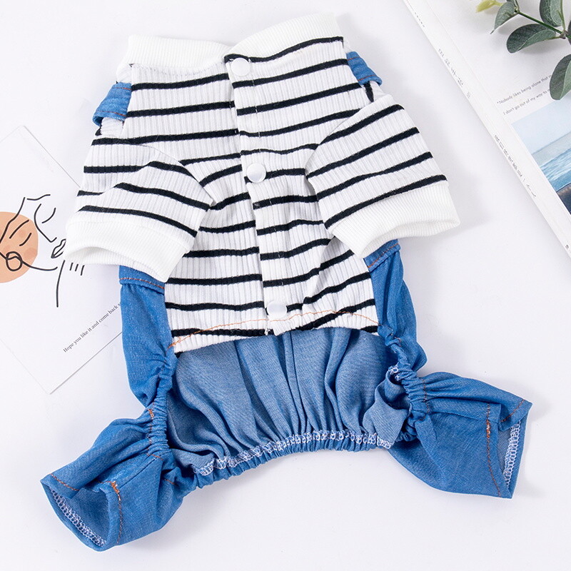 Mažų veislių naminių gyvūnėlių kombinezonai – lengvas vasaros kombinezonas madingiems augintiniams – patogios keturkojės kelnės