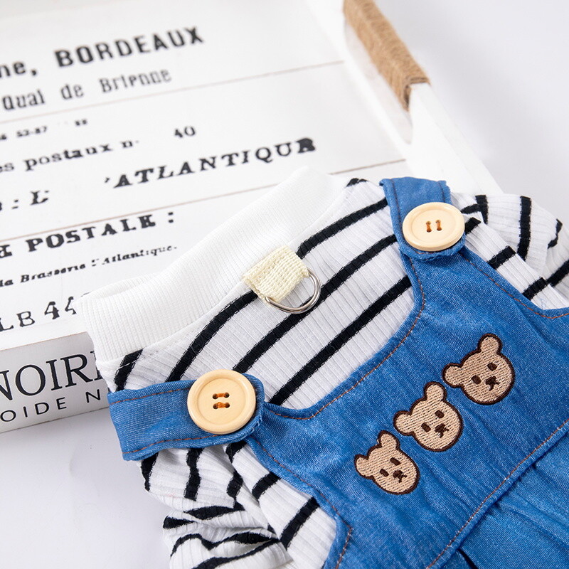 Mažų veislių naminių gyvūnėlių kombinezonai – lengvas vasaros kombinezonas madingiems augintiniams – patogios keturkojės kelnės