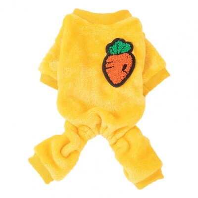 Šunų žiemos Onesie rūbai augintiniams su vaisių raštu Jaukus vaisių raštas naminis žieminis kombinezonas mažiems šunims katėms vilnos čihuahua