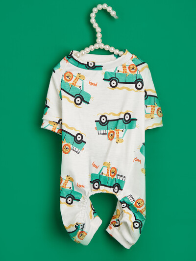 Šunų Pižamos Pjs Pavasario Vasaros Drabužiai šunims Mažiems Šunims Mergaitei Berniukas , Mielas Lapės raštas Šuniukas Drabužiai šuniukai Onesies Cat Pet