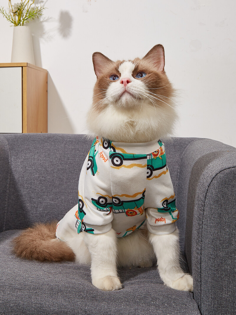 Šunų Pižamos Pjs Pavasario Vasaros Drabužiai šunims Mažiems Šunims Mergaitei Berniukas , Mielas Lapės raštas Šuniukas Drabužiai šuniukai Onesies Cat Pet