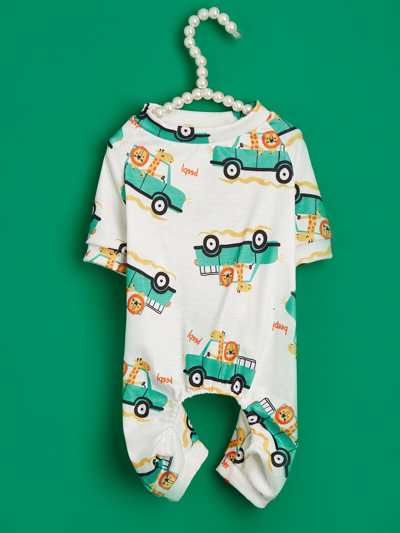 Šunų Pižamos Pjs Pavasario Vasaros Drabužiai šunims Mažiems Šunims Mergaitei Berniukas , Mielas Lapės raštas Šuniukas Drabužiai šuniukai Onesies Cat Pet