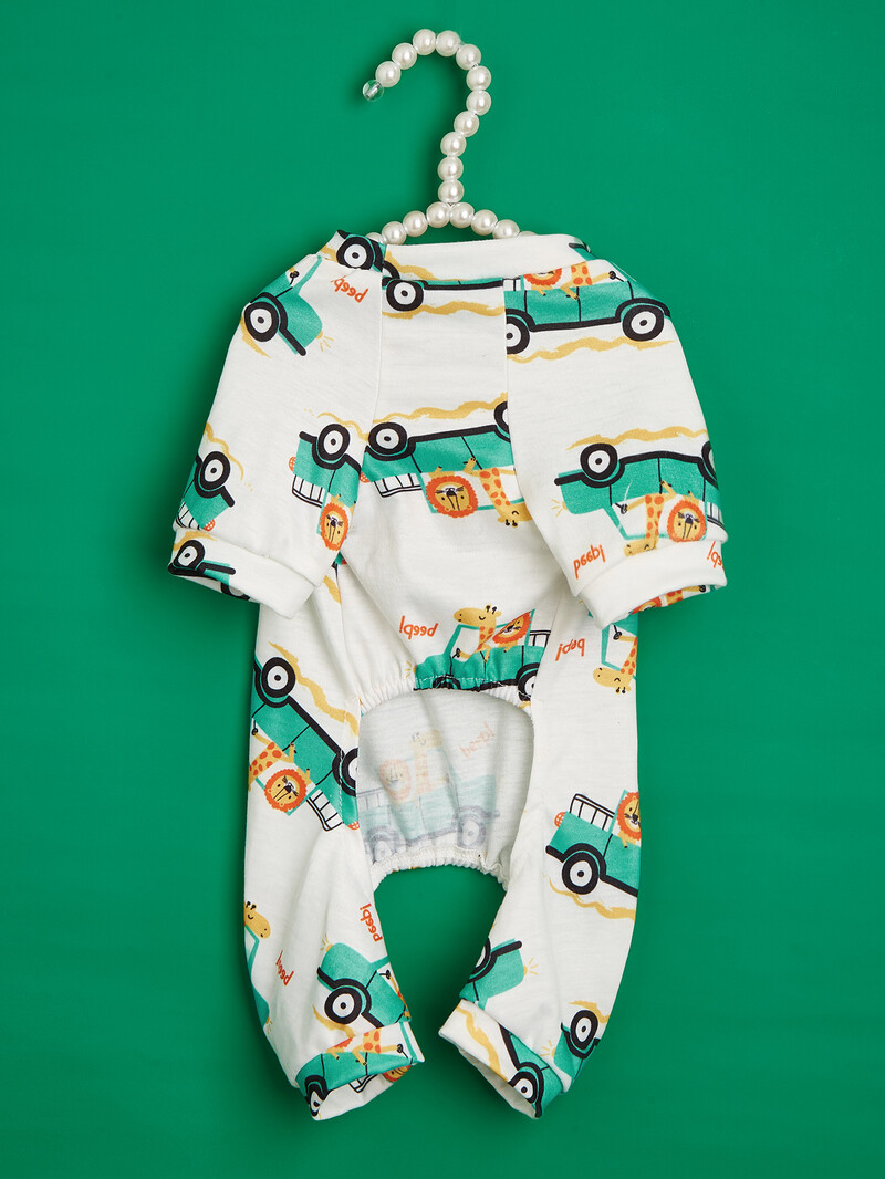 Šunų Pižamos Pjs Pavasario Vasaros Drabužiai šunims Mažiems Šunims Mergaitei Berniukas , Mielas Lapės raštas Šuniukas Drabužiai šuniukai Onesies Cat Pet