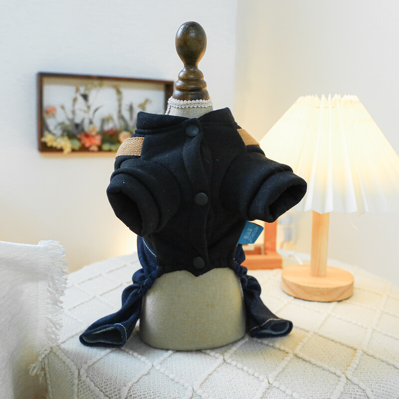 1vnt naminių gyvūnėlių drabužiai pavasario rudens džinsiniai keturių kojų petnešėlės su traukiamomis sagtimis, tinka mažiems ir vidutinio dydžio šunims