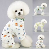 Mājdzīvnieku suņu kombinezoni kaķim 4 kājām rudens silti suņu apģērbi pidžamas kombinezoni maziem vidējiem suņiem Mājdzīvnieki Teddy Chihuahua apģērbs