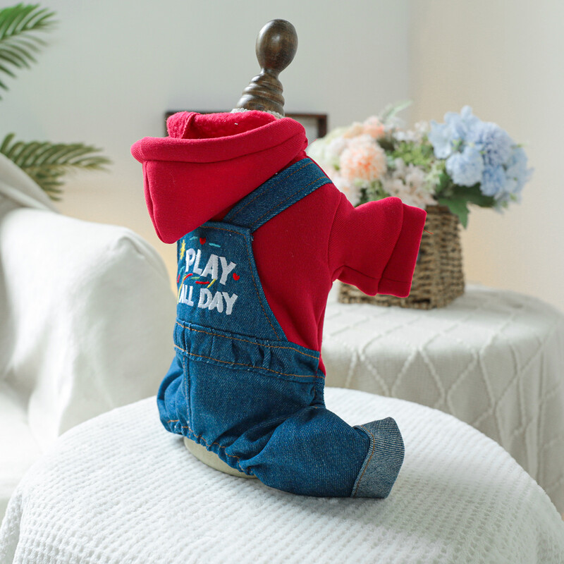 1vnt Apranga gyvūnams šuo Ruduo žiema Gražus beprotiškas žaidimas Raudonkepurė keturių kojų kombinezonai tinka mažiems ir vidutinio dydžio šunims