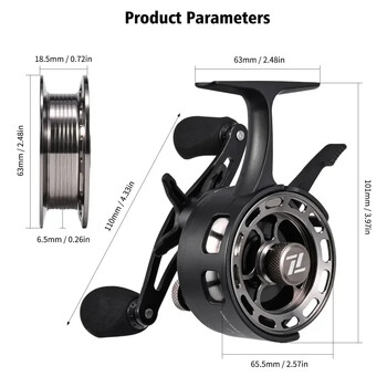 Αξεσουάρ εξοπλισμού ψαριών CNC Ice Fishing Wheel Winter Quick Release Roel 3+1 Metal Spool Coil Smooth Lure Fish Equipment