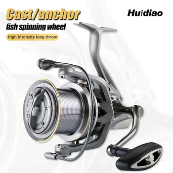 Ρουλεμάν Huidiao από ανοξείδωτο χάλυβα Spinning Fishing Reel 8000 9000 10000 12000 14000 25 KG Ισχυρό καρούλι αλμυρού νερού Σύρετε γλυκό νερό