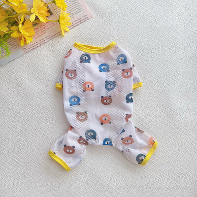 Vasaros tinklinis kvėpuojantis naminių šunų kombinezonas šunų pižamos kostiumai mažiems ir vidutiniams šunims šuniukų kombinezonas Pižamos Chiwawa Yorkie