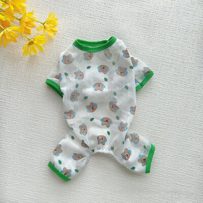 Vasaros tinklinis kvėpuojantis naminių šunų kombinezonas šunų pižamos kostiumai mažiems ir vidutiniams šunims šuniukų kombinezonas Pižamos Chiwawa Yorkie