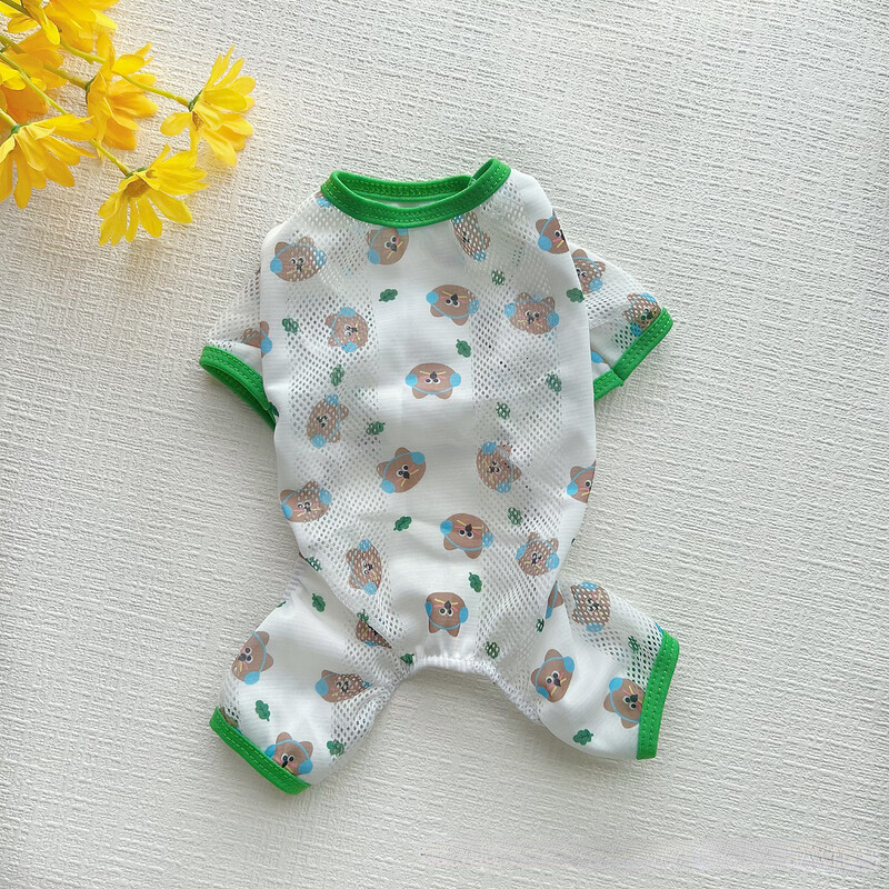 Vasaros tinklinis kvėpuojantis naminių šunų kombinezonas šunų pižamos kostiumai mažiems ir vidutiniams šunims šuniukų kombinezonas Pižamos Chiwawa Yorkie