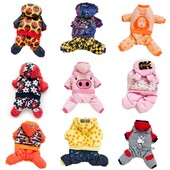 Kombinezonai šuniui Pavasariniai šunų striukės paltai šilti šuniuko kombinezonai Madingi katės kostiumai Mieli spausdinti naminių gyvūnėlių komplektai Prancūzų buldogo jorko pižamos