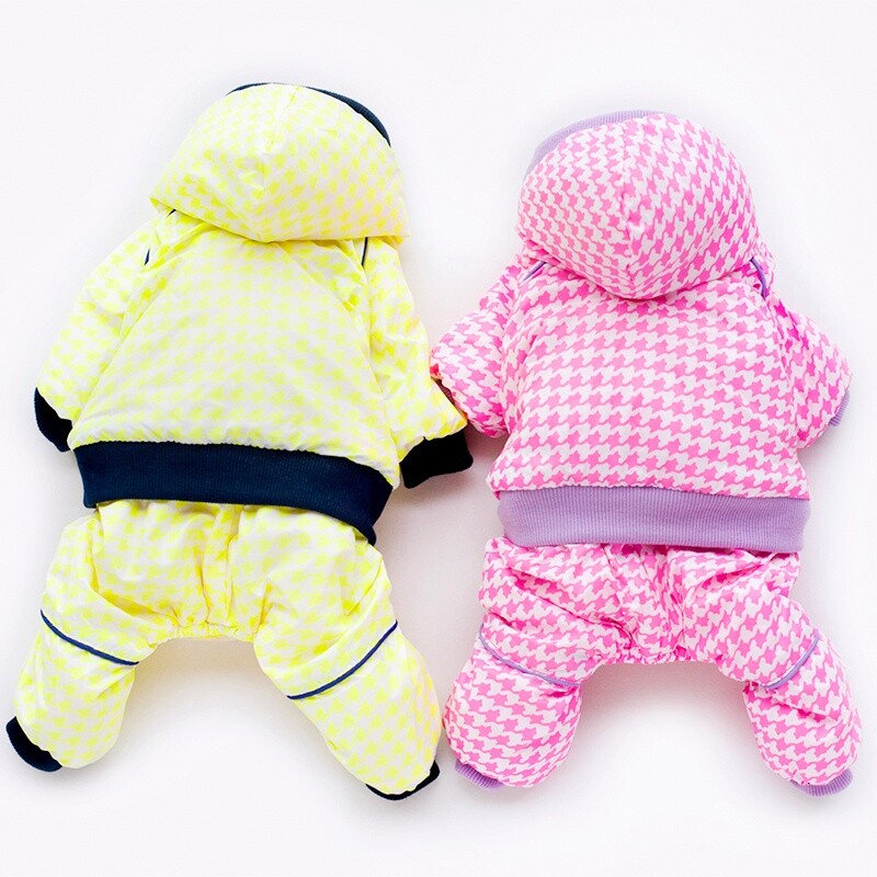 Kombinezonai šuniui Pavasariniai šunų striukės paltai šilti šuniuko kombinezonai Madingi katės kostiumai Mieli spausdinti naminių gyvūnėlių komplektai Prancūzų buldogo jorko pižamos