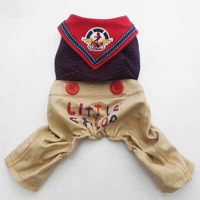 Fiú/Lány Kutya Kisállat Jumpsuit/Ruha Macska Kölyök ing Nadrág Kis tengerész Ruhák Ruhák 5 méret