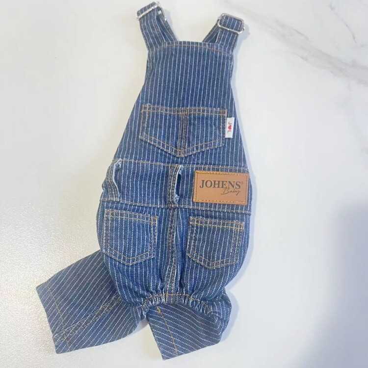 Šunų Džinsai Rudeniniai žieminiai drabužiai naminiams gyvūnėliams Dryžiai Kombinezonai Išskalbti Patogūs ir elastingi Maži Šunų Drabužiai Šuniukų Drabužiai