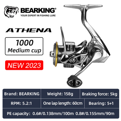 BEARKING 149g 800 1000 1500 2500 6BB Rulment din oțel inoxidabil 5.2:1 Sistem de tragere a mulinetei spinning 6kgs Putere maximă Produse de pescuit