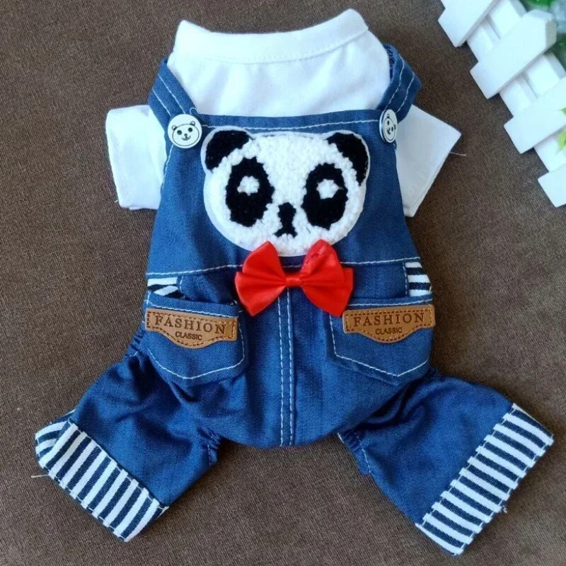 Mažo šuns kostiumas Pavasaris Vasara Šuns Drabužiai Džinsiniai Džinsai Kombinezonai Čihuahua Jorkšyro Pomeranijos Maltos šuniuko drabužiai Drabužiai