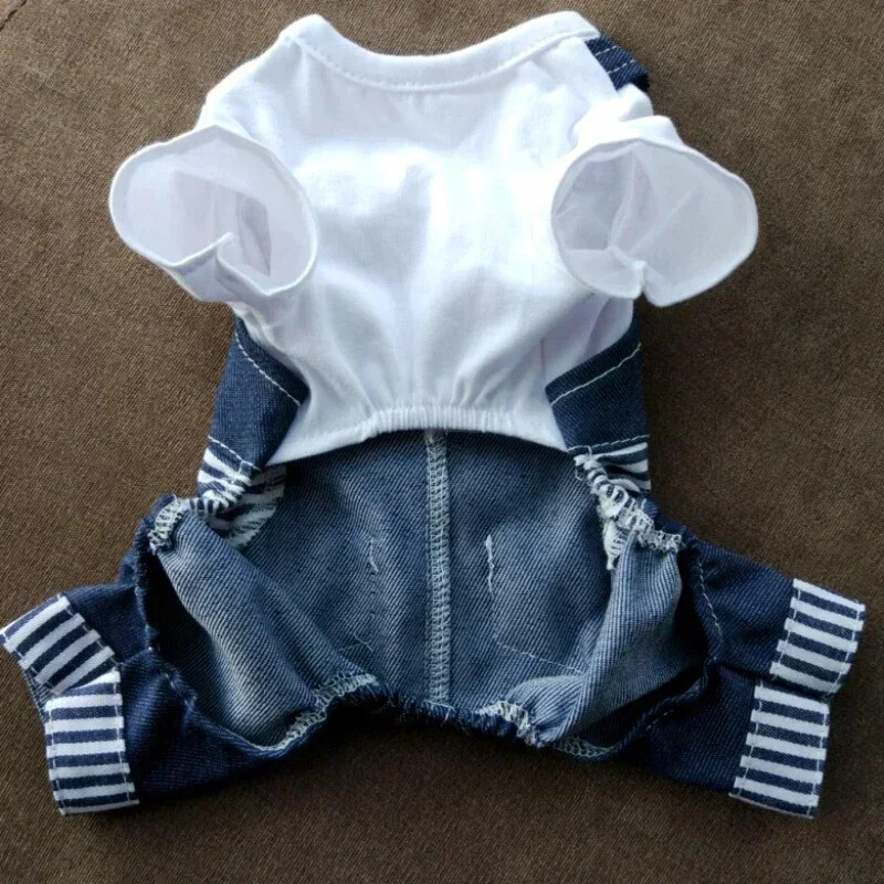 Mažo šuns kostiumas Pavasaris Vasara Šuns Drabužiai Džinsiniai Džinsai Kombinezonai Čihuahua Jorkšyro Pomeranijos Maltos šuniuko drabužiai Drabužiai