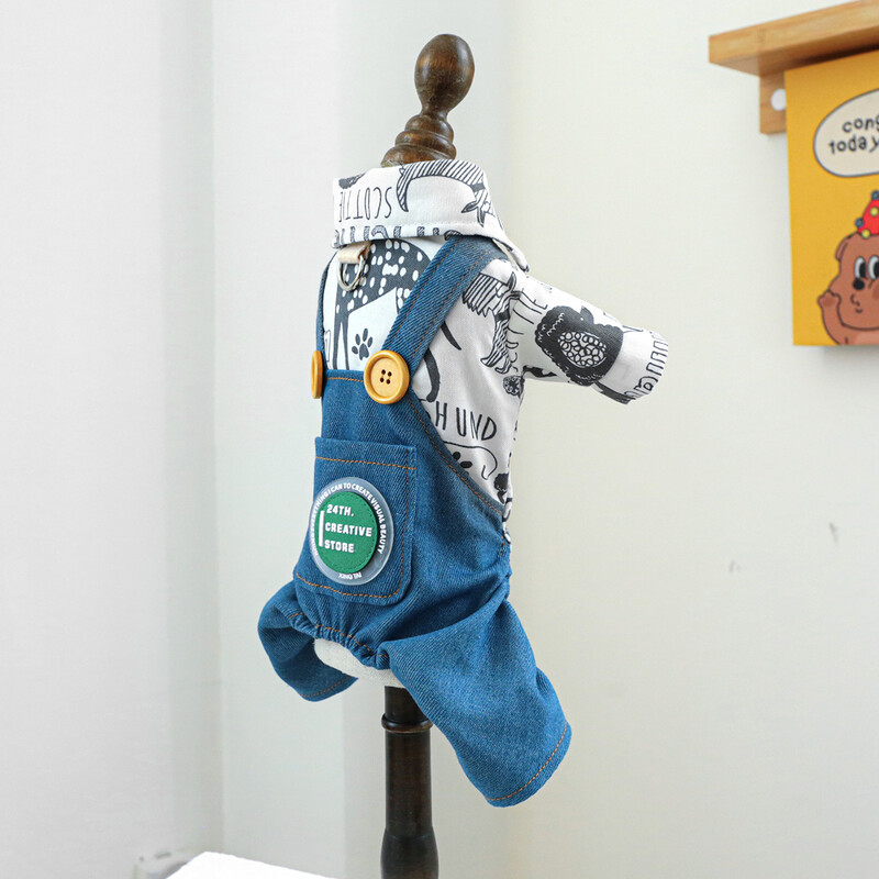 1 vnt. naminių gyvūnėlių drabužiai pavasario ir rudens dailus šunų grafiti keturių kojų kelnės, tinkamos mažiems ir vidutinio dydžio šunims