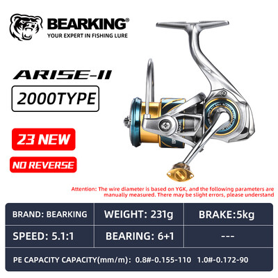 BEARKING Spinning Wheel Rock žvejybos ratas Jūros vandens žvejybos ratas Nuotolinis nuleidžiamas ratas Tinka įvairiems vandens priedams