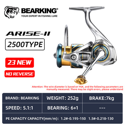 BEARKING Spinning Wheel Rock žvejybos ratas Jūros vandens žvejybos ratas Nuotolinis nuleidžiamas ratas Tinka įvairiems vandens priedams