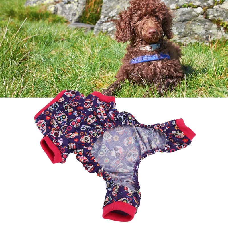 Šunų žiemos pižamos Patogūs Minkšti Kombinezonai Pižamos Helovino spauda Šilti Kombinezonai Maži Šuniukų Drabužiai Šunims