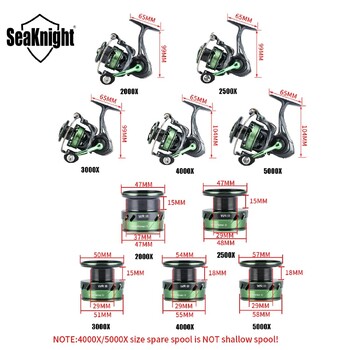 SeaKnight Επωνυμία WR III X Series Spinning Reel Durable Gear 5.2:1 MAX Drag 28lb Ελαφρύς περιστρεφόμενος τροχός ψαρέματος