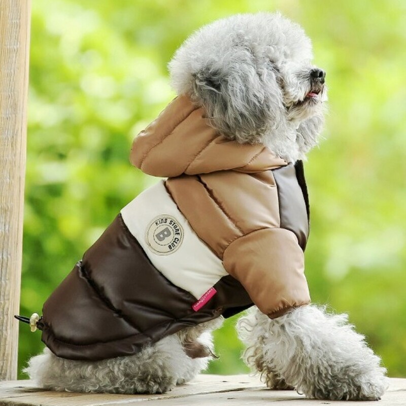Ziemas polsterēta suņu dūnu jaka Silts, mīksts suņu apģērbs Modes kucēnu jaka Jauki masīvs kaķu mētelis mājdzīvnieku tērpi franču buldogu apģērbi