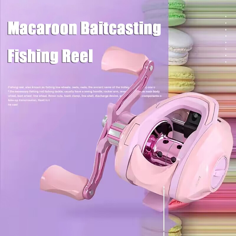 „Seaknight“ visiškai naujasArrival „Macaroon Pink Bass“ žvejybos ritė CNC aliuminio ritės masalo ritė Max Drag 8KG jūrinės žvejybos reikmenys