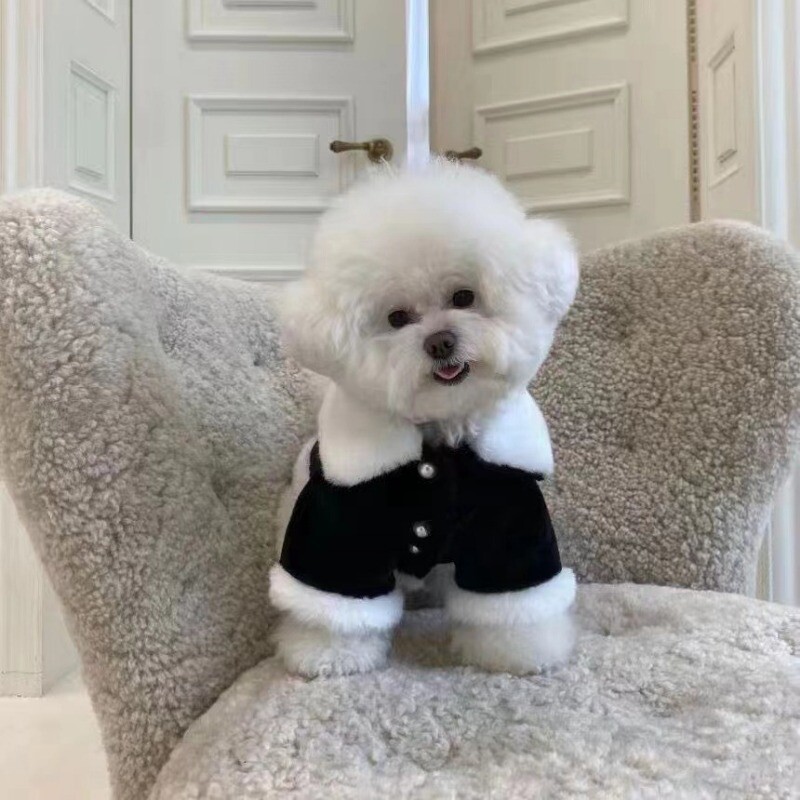 Kačių ir šunų rūbai augintiniams žieminiai pastorinti šilti plaukuoti šnaucerio nei lokio meškiukai shiba šunų vidutinio kailio medvilniniai drabužiai