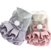 Šunims ir katėms žieminė suknelė Tutu Hairball&Bow Design Moteriška augintinio šuniuko šilto paltuko apranga