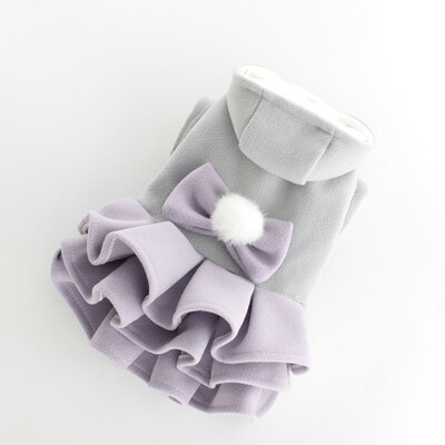 Šunims ir katėms žieminė suknelė Tutu Hairball&Bow Design Moteriška augintinio šuniuko šilto paltuko apranga