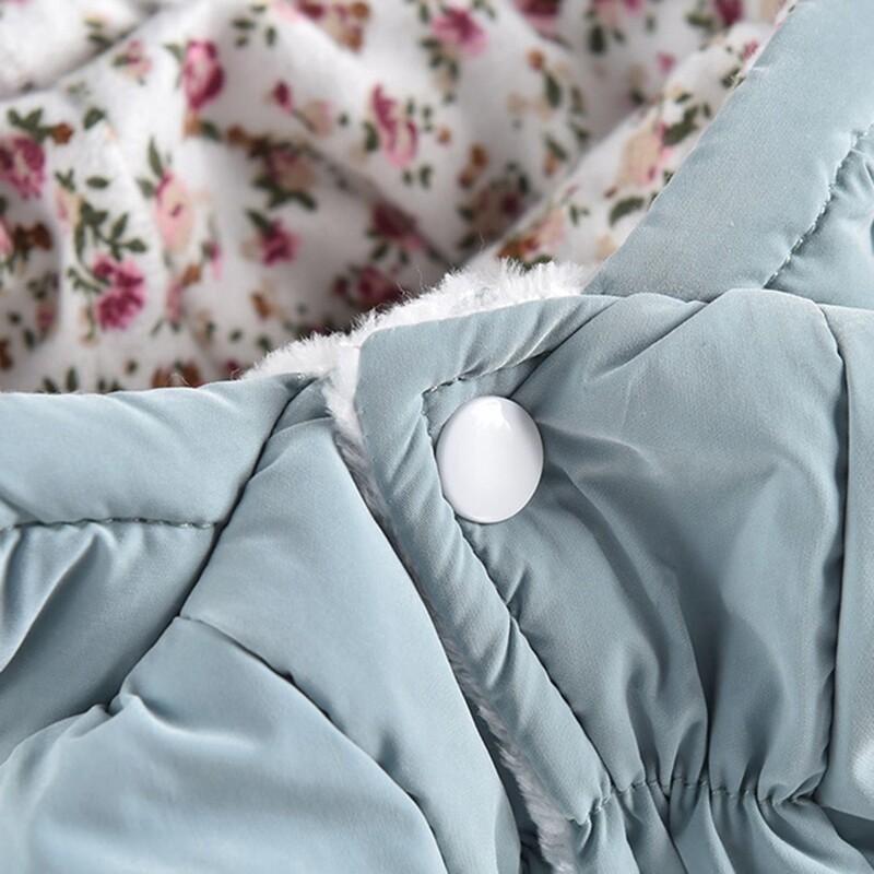 Šilta šunų suknelė Žieminis šuniukas Naminių šunų paltai Princesė Gėlėtas burbulinis sijonas Šuns Katė Striukė su gobtuvu Čihuahua Yorkie Apranga Drabužiai