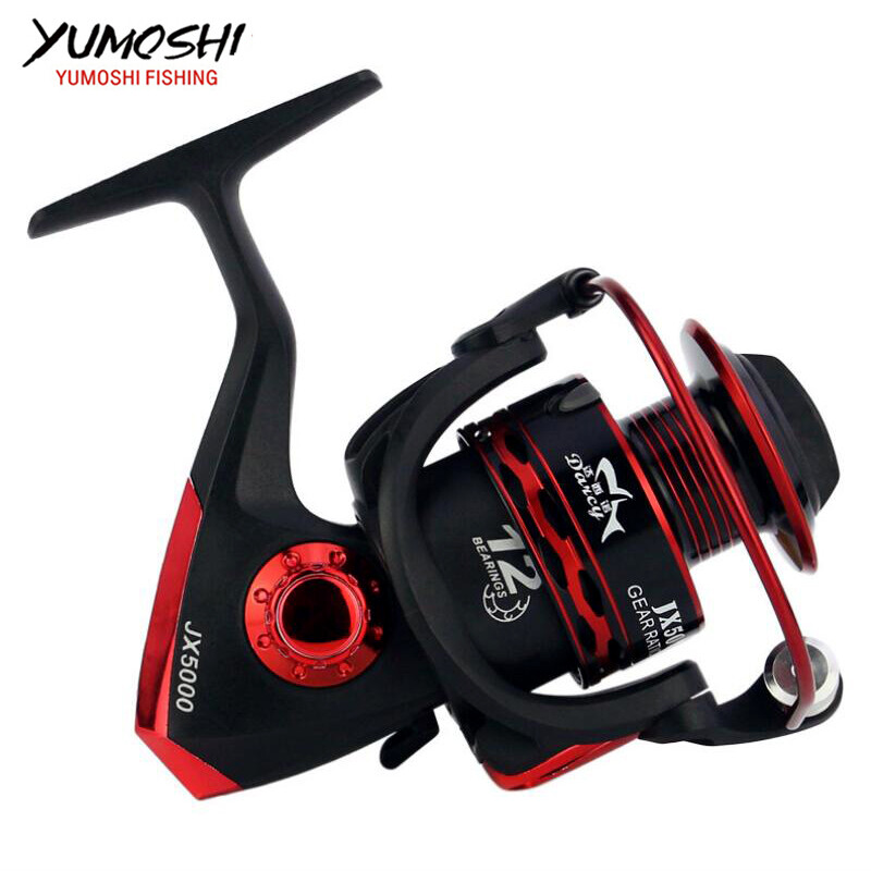 Besisukanti žvejybos ritė metalinė ritė 12BB 5.5:1 kairė/dešinė keičiama rankena žvejybos rato ritės reikmenys