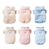 Šilti šunų rūbai Žieminiai šunų paltai Striukė paminkštinta dvipusė pūkinė striukė šuniukui Madinga Tvirta katės kailis Bichon Frise Naminių gyvūnų reikmenys