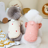 Drabužiai šunims Naminių gyvūnėlių drabužiai Mažo šuns katės šiltas paltas rudeninis žiema, atsparus vandeniui, patogus 24 meilės apranga su palaidomis rankovėmis medvilninė liemenė