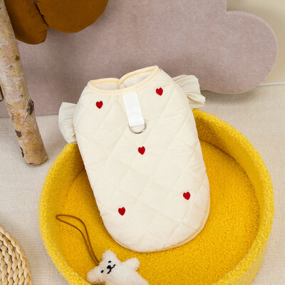 Drabužiai šunims Naminių gyvūnėlių drabužiai Mažo šuns katės šiltas paltas rudeninis žiema, atsparus vandeniui, patogus 24 meilės apranga su palaidomis rankovėmis medvilninė liemenė