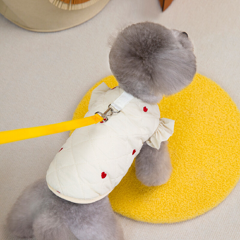 Drabužiai šunims Naminių gyvūnėlių drabužiai Mažo šuns katės šiltas paltas rudeninis žiema, atsparus vandeniui, patogus 24 meilės apranga su palaidomis rankovėmis medvilninė liemenė