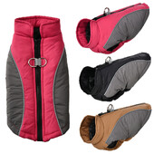 Žieminiai šunų drabužiai mažiems vidutiniams šunims Minkštas šviesą atspindintis šuniuko striukė katės liemenė su užtrauktuku Lauko vėjui atsparūs naminių gyvūnėlių komplektai