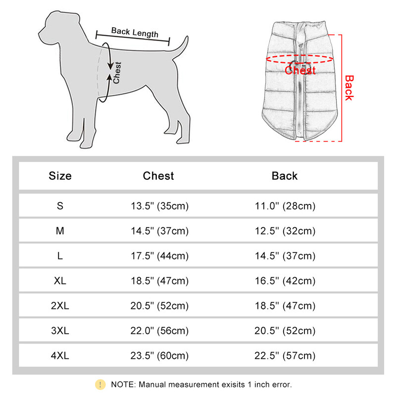 Topla zimska odjeća za pse Debela pamučna odjeća za kućne ljubimce Jesenska zimska jakna za pse Odjevni kaput za male srednje velike pse S-4XL