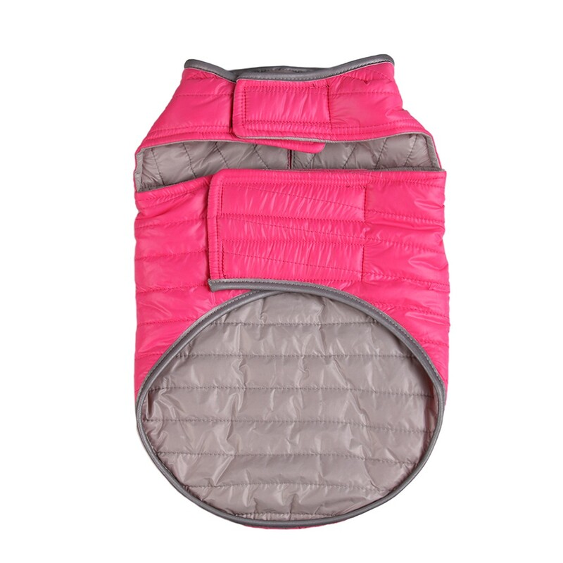 Žieminis šuns paltas Šiltas apverčiamas šuns paltas, atspindintis vandeniui atsparus šunų sniego striukė mažiems ir vidutiniams šunims, buldogų drabužiai