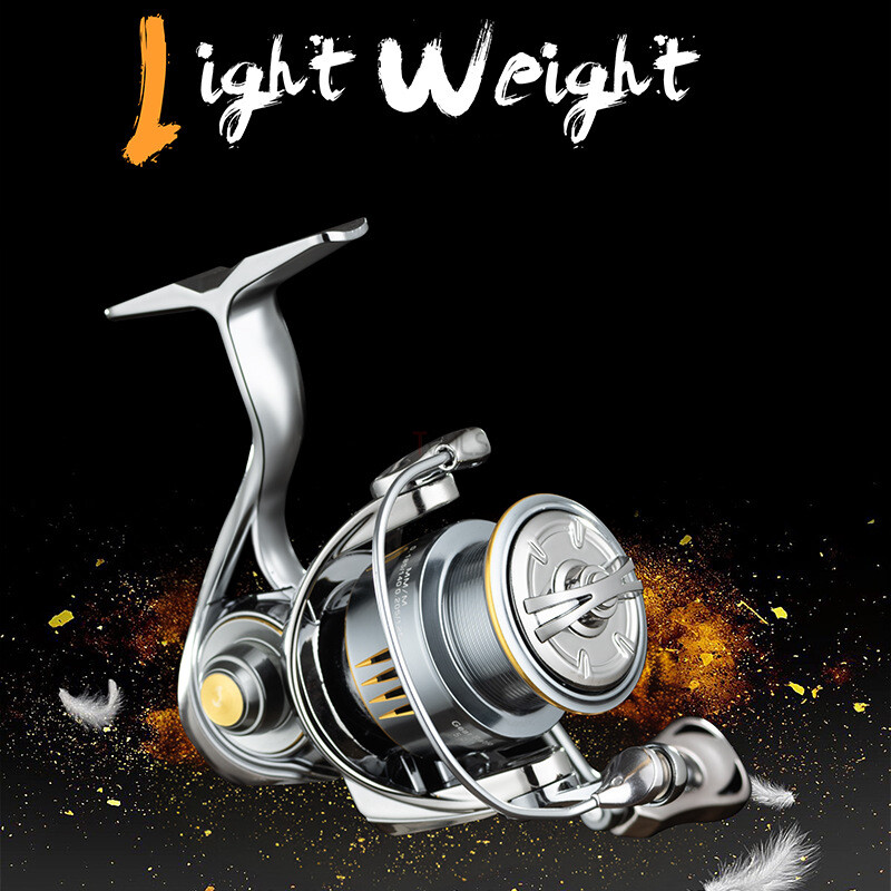 LA1500S-3000S Corp din fibră de carbon 164g Mulinetă de pescuit ușoară 5.2:1 Raport de transmisie 6+1BB Rulment cu bile Pescuit în apă sărată în apă dulce