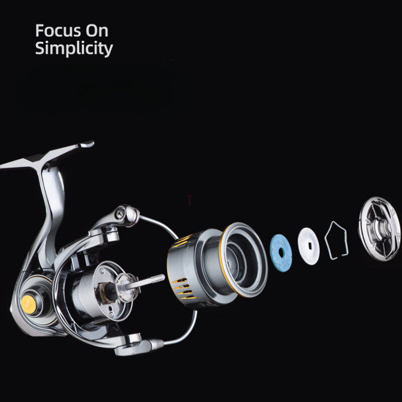 LA1500S-3000S Corp din fibră de carbon 164g Mulinetă de pescuit ușoară 5.2:1 Raport de transmisie 6+1BB Rulment cu bile Pescuit în apă sărată în apă dulce