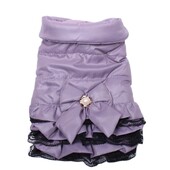 Šunų katės suknelė, paltas, švarkas, suknelė, lankas ir nėriniai.