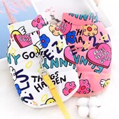 Luksuzna odjeća za pse, jakna za pse sa slatkim printom, kaput, zimska topla puhasta jakna za štene, vjetrootporan prsluk za mačke, kaput, kaputi za kućne ljubimce, odjeća za pse