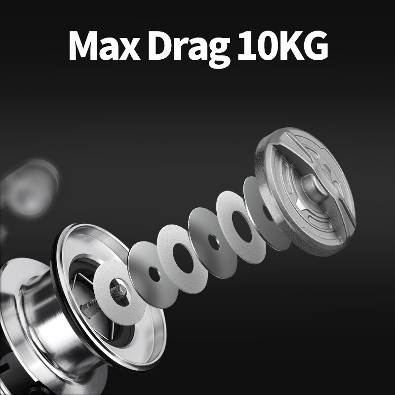 LINNHUE žvejybos ritė 1000-7000 metalinė EVA rutulinė rankena, sukimosi ritė Max Drag 10KG ritė jūros masalų ritės žvejyba